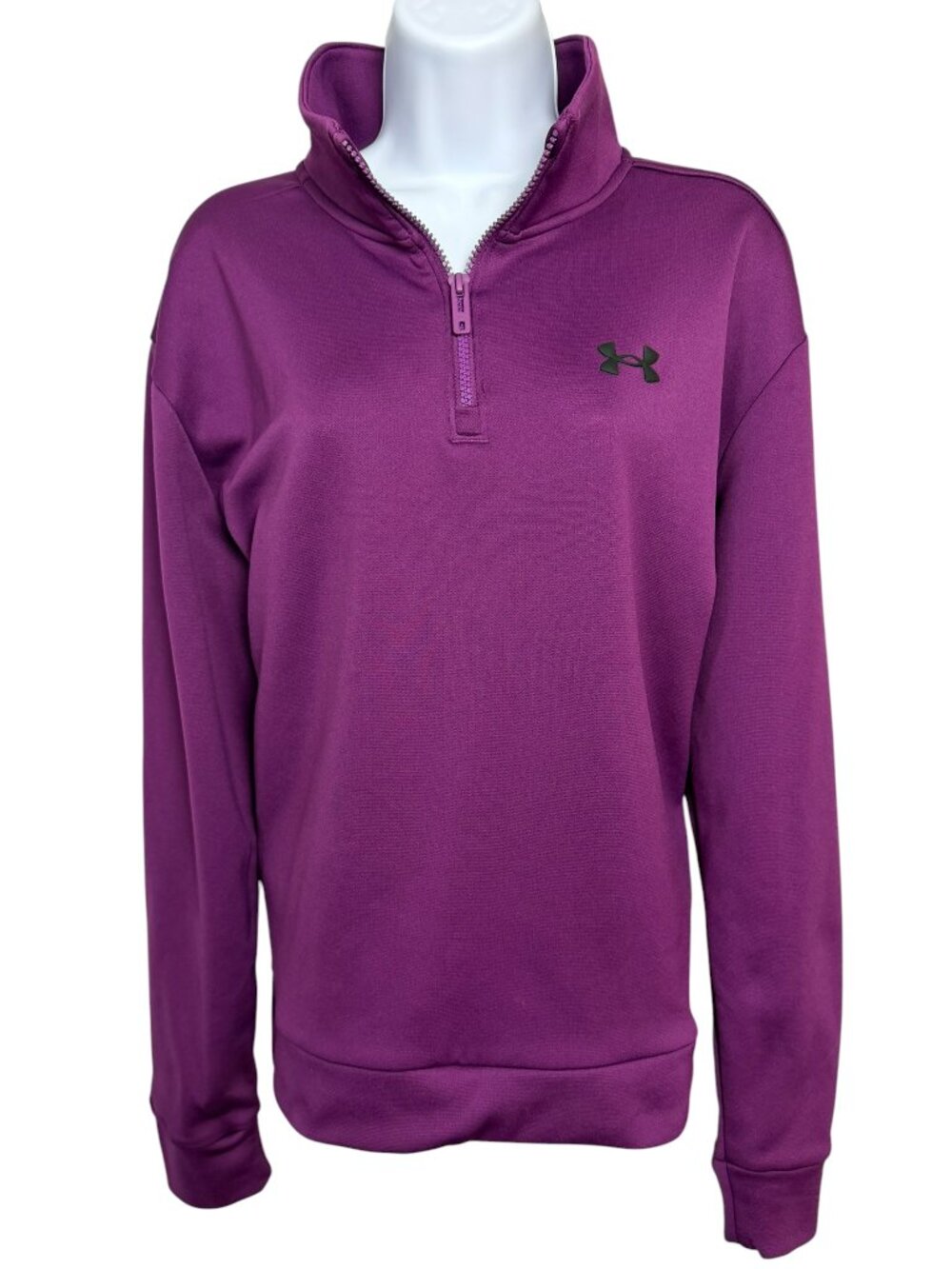 Under Armour Women’s Large Purple Loose Fit Quarter Zip Pullover